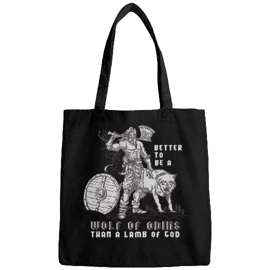 Coyote Mammal Better to be a wolfs of Odin than a Lamb of God 1 Bags