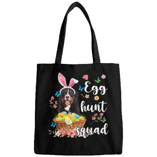 Bernese Mountain Pet Happy Easter Day Colorful Egg Hunt Squad Bags