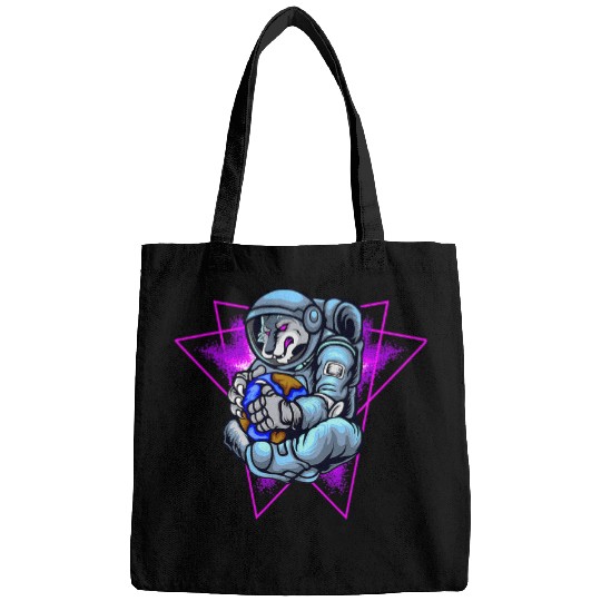 Coyote Mammal Astronaut wolfs Spaceman Funny Space Astronomy women men Bags