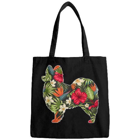 Papillon Pet Summer Tropical Floral Print Flower Hawaii Men Girl Bags
