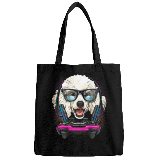 Poodle Pet Toy Mini Standard Poodle Dog Gamer PC Computer Video Gamer Bags