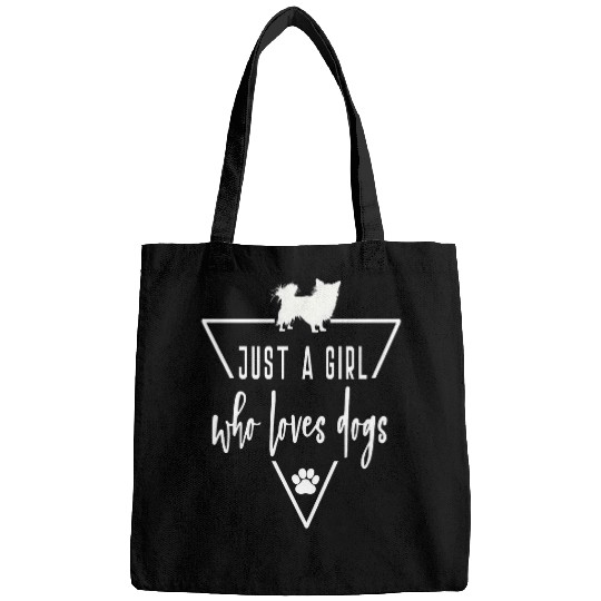 Chihuahua Pet Just A Girl Who Loves Dogs Chihuahua Dog Mom Pet Paw Print Bags