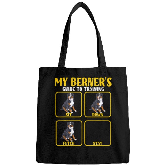 Bernese Mountain Pet Funny Bernese mountain dog berner training guide moms dads Bags