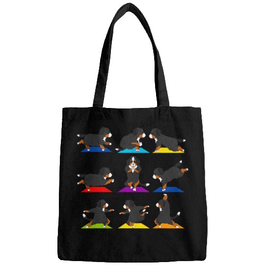 Bernese Mountain Pet Funny Bernese Mountain Dog Yoga Sport Outfit Zen Fitness Bags