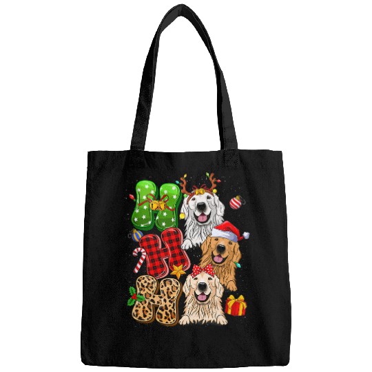 Golden Retriever Pet Christmas Ho Ho Ho Golden Retriever Dog For Dog Lover Xmas Bags