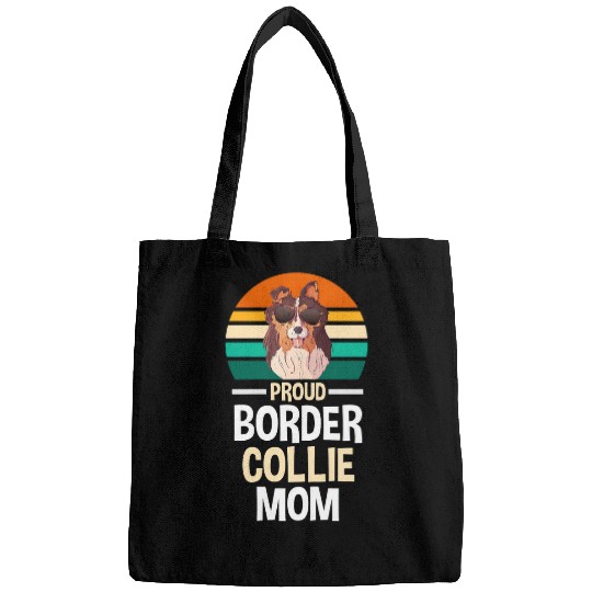 Border Collie Pet Womens Proud Border Collie Mom Bags