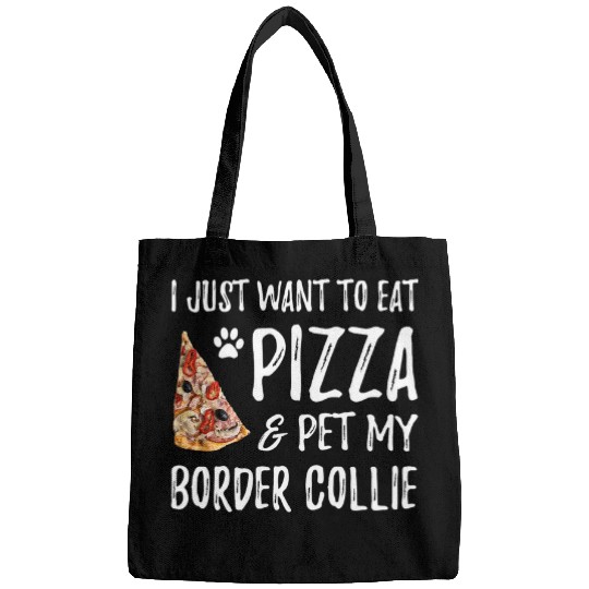 Border Collie Pet Lover Pizza Dog Mom Bags