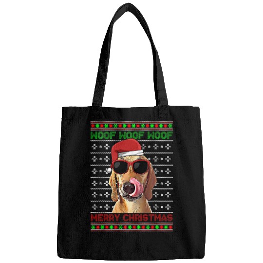 Coonhound Pet Redbone Coonhound Dog Funny Woof Merry Christmas 1 Bags