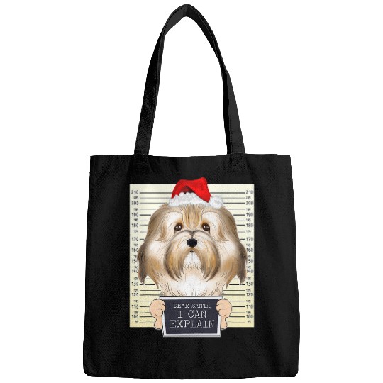 Havanese Pet Dear Santa I Can Explain Funny Christmas Havanese Bags