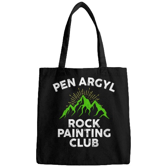 Sport American Football Pen Argyl Rock Painting Club High School Football Memories Bags