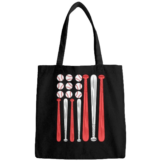 Sport Baseball USA American Flag Baseball Red White Blue 4th of July Top 3 Bags