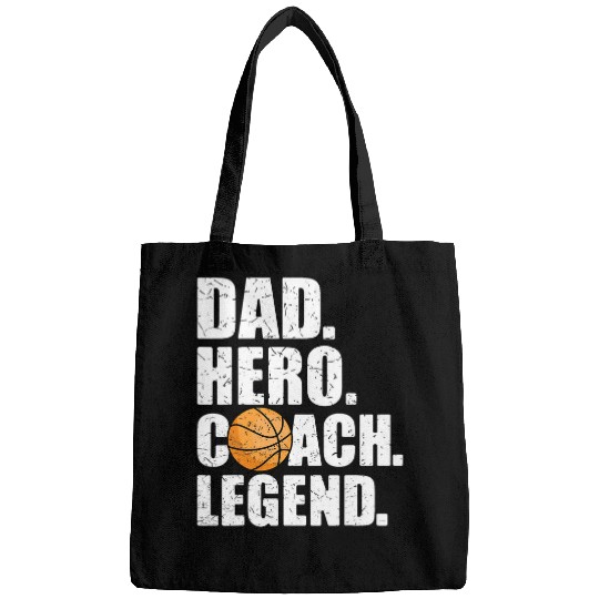 Sport Basketball Dad Hero Coachs Legend Father Papa Daddy Basketball Coach Bags