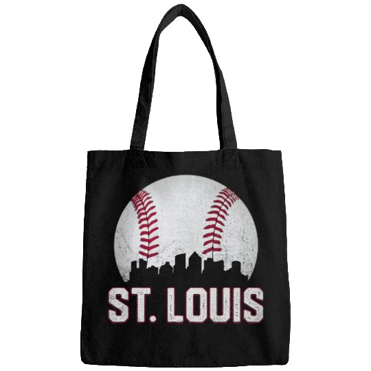 Sport Baseball St Louis Skyline Throwback Retro vintages Baseball Sports Fan Bags