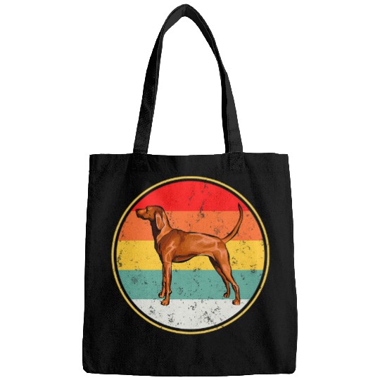 Coonhound Pet Vintage Retro Sunset Redbone Coonhound Bags