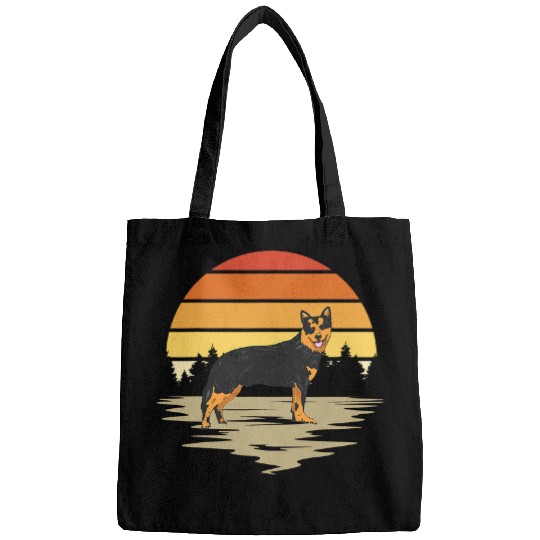 Australian Cattle Pet Dog Retro Blue Heeler Vintage 224 Bags