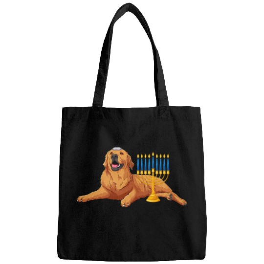 Golden Retriever Pet Jewish Golden Retriever Dog Menorah Hanukkah Pajamas Bags