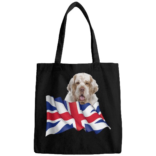 Clumber Spaniel Pet Union Jack Flag Dog Bags