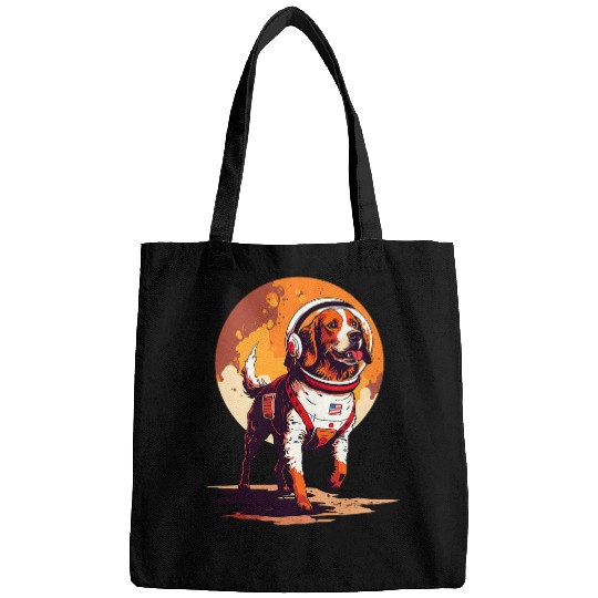 Brittany Spaniel Pet Mars Funny Dog Astronaut 1 Bags