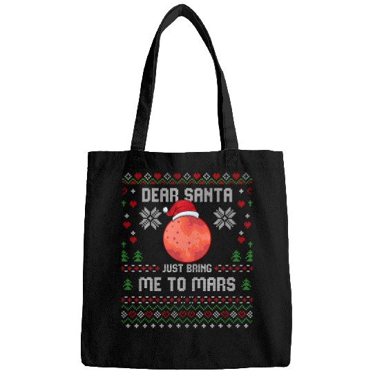 Bring Me To Mars Colonization Astronaut Christmas Ugly Xmas Bags