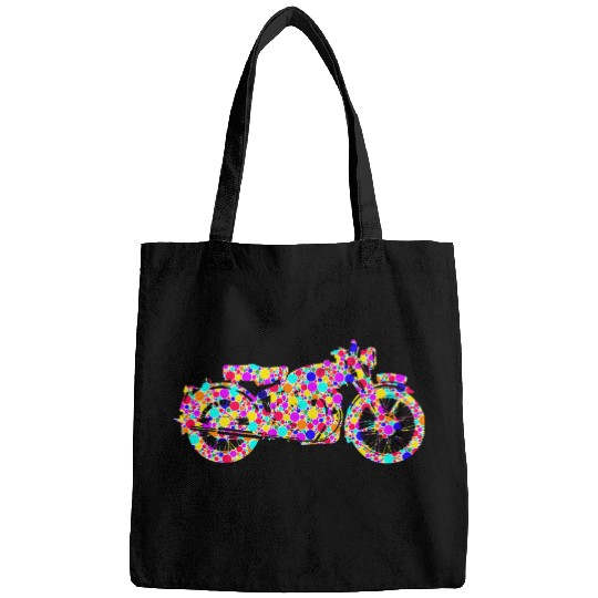 International Dot Day Colorful Dotted Motorcycle Bags