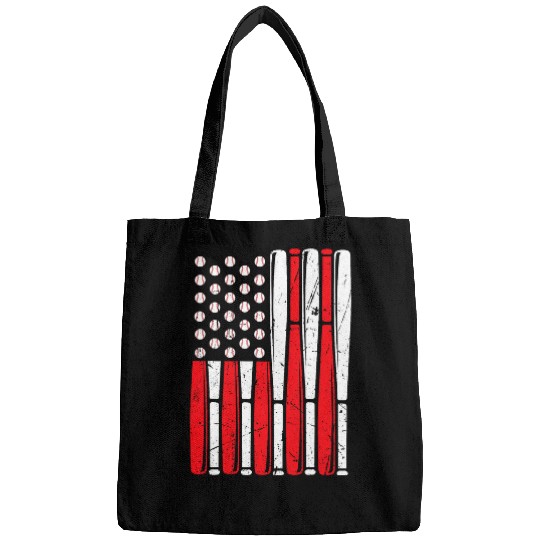 Sport Baseball USA American Flag Baseball Red White Blue 4th Of July Bags