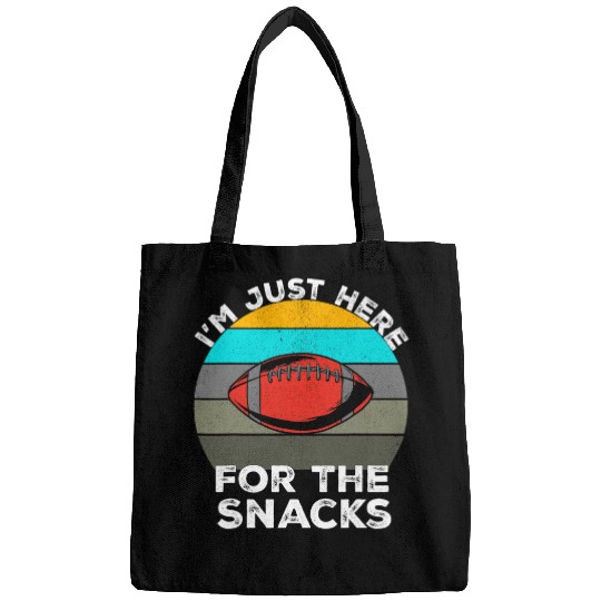 Sport American Football Mens Im Just Here For The Snacks Funny American football Sport 3 Bags