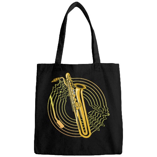 Funny Saxophone Vinyl Saxophonist Jazz Music Saxophone Player Saxophone Bags