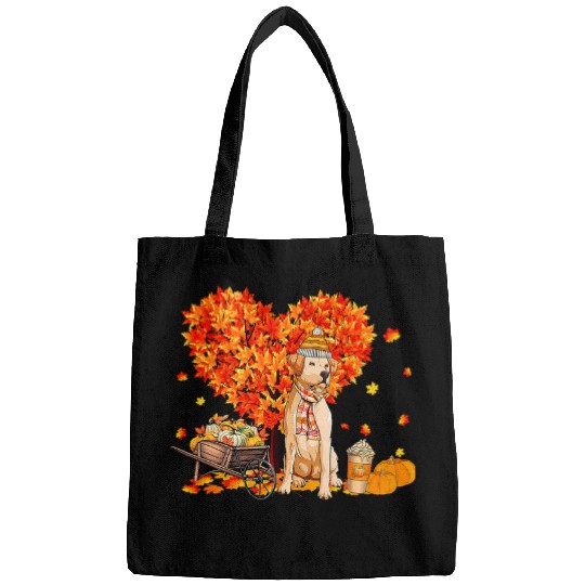 Labrador Pet Autumn Tree Fall Leaves Pumpkin Dog Lover 40 Bags