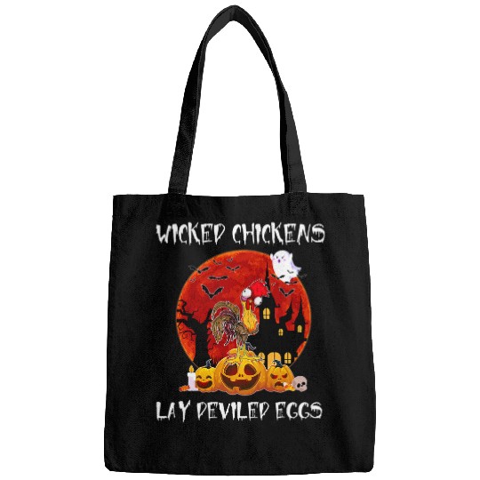 Farmer Wicked Chickens Lay Deviled Eggs Halloween Pumpkin Bags