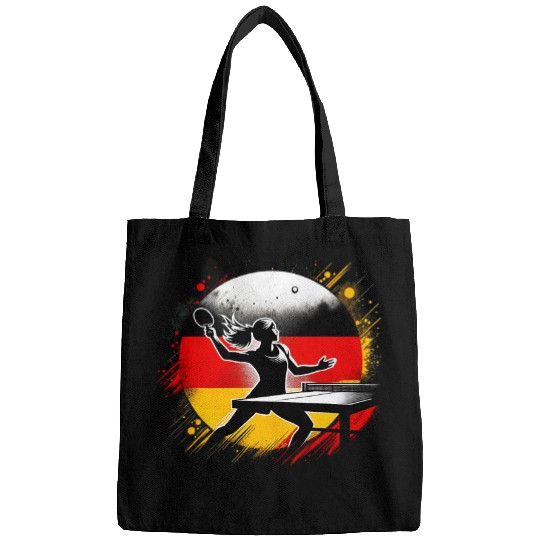 Sport Ping Pong Player Germany Flag Bags