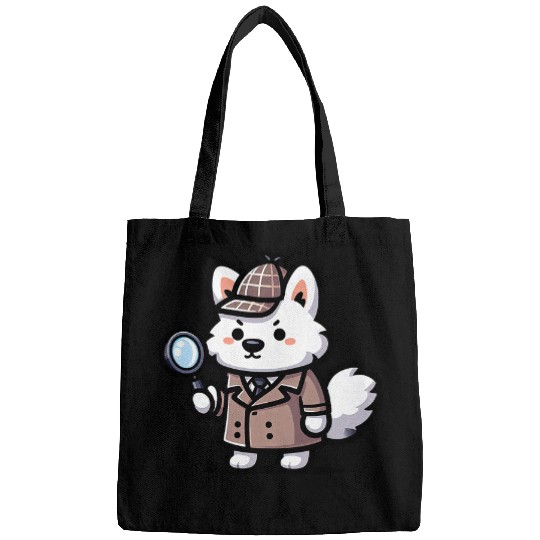 Samoyed Detective Funny Dog Mystery 1 Bags