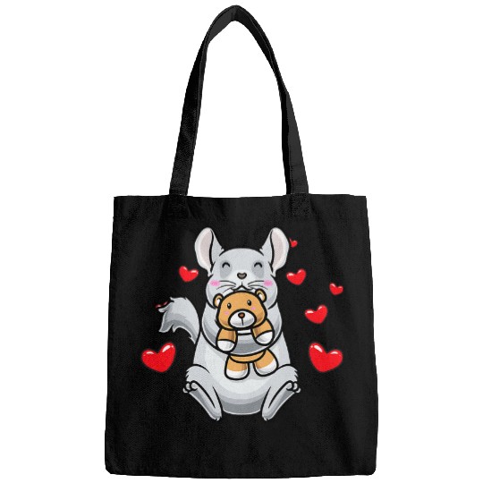 Chinchilla Mammal Kawaii Chinchilla Stuffed Animal Rodent Chinchillone Rat Bags