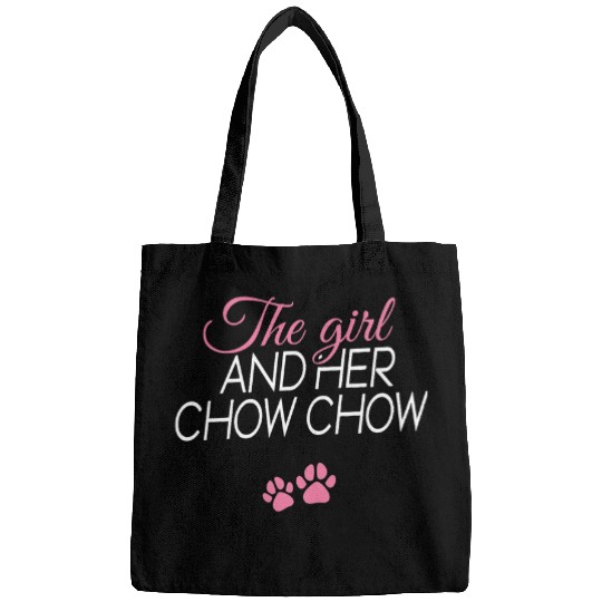 Chow Chow Pet Womens The girl and her Chow Chow dog dogs paws dog trainer Bags