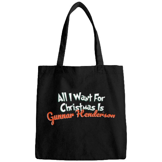 Sport Baseball Gunnar Henderson Baltimore Baseball All I Want for Christmas Bags