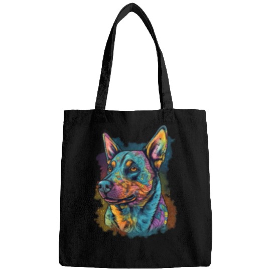Australian Cattle Pet Cute Blue Heeler Dog on Australian Cattle Dog Lover Bags
