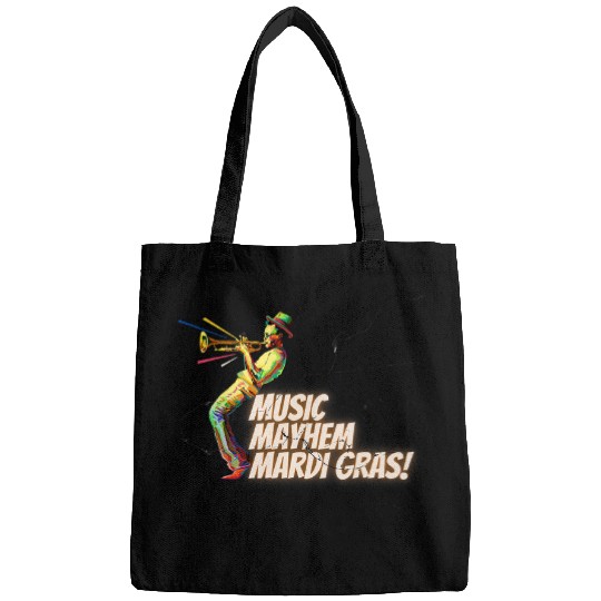 Funny Trumpet New Orleans Music Trumpet Player Mardi Gras Bags