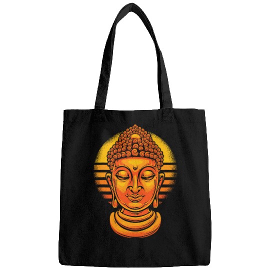 Retro Buddhist Statue Symbol Priest Buddhism 2 Bags