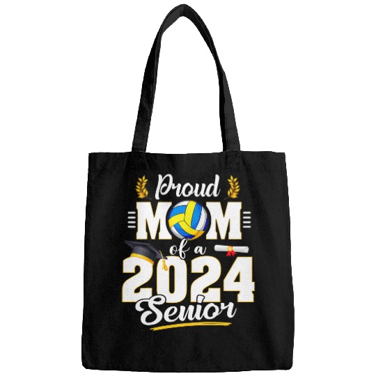 Sport Volleyball Class of 2024 Senior Year Volleyball Mom Senior 2024 Bags