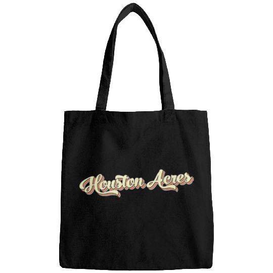Sport Baseball Houston Acres Retro Art Baseball Font Vintage Bags