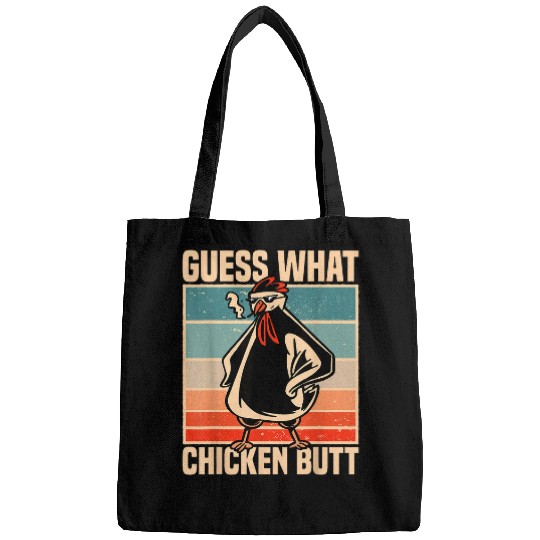 Guess What Chicken Butt Funny Cool Farm Rooster Lover Farmer 23 Bags