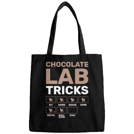 Labrador Pet Chocolate Lab Tricks Black Bags