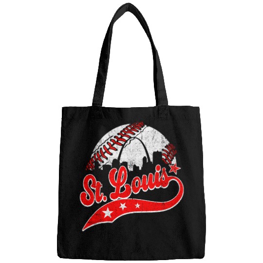 Sport Baseball St. Louis Cityscape Distressed Baseball Men Women Kids Bags