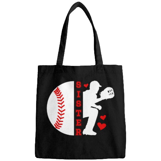 Sport Baseball Sister Baseball Catcher Sister Of A Baseball Catcher Sis Bags