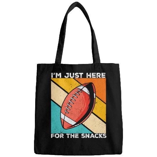 Sport American Football Mens Im Just Here For The Snacks Funny American football Sport Bags