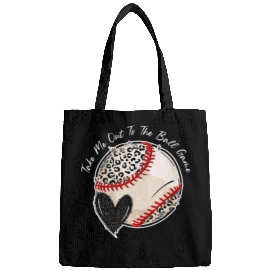 Sport Baseball Take Me Out To The Ball Game Leopard Baseball Player Lover Bags