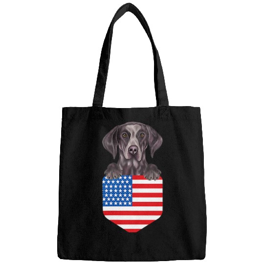 German Shorthaired Pet America Flag German Shorthaired Pointer Dog In Pocket Bags