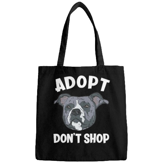 Pitbull Pet Adopt Dont Shop Funny American Pitbull Terrier Bags