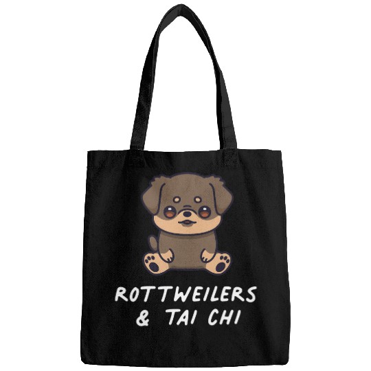 Rottweiler Pet Rottweilers Tai Chi Funny Sports Kawaii Dog Lover Owner Bags