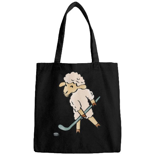 Sport Hockey Sheep Lover Lamb Hobby Ice Hockey Player Ball Sports Sheep Bags