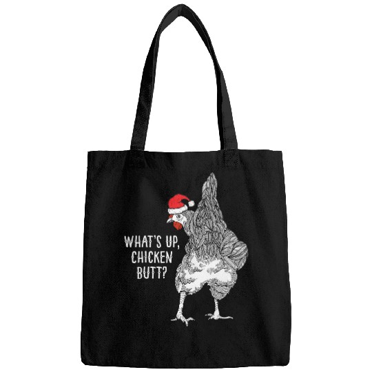 Guess What Chicken Butt Funny Egg 2Chicken Christmas Farmer Bags